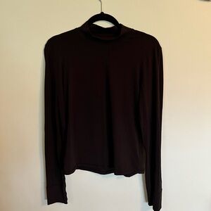 OFFLINE by Aerie Black Long Sleeve Mock Neck